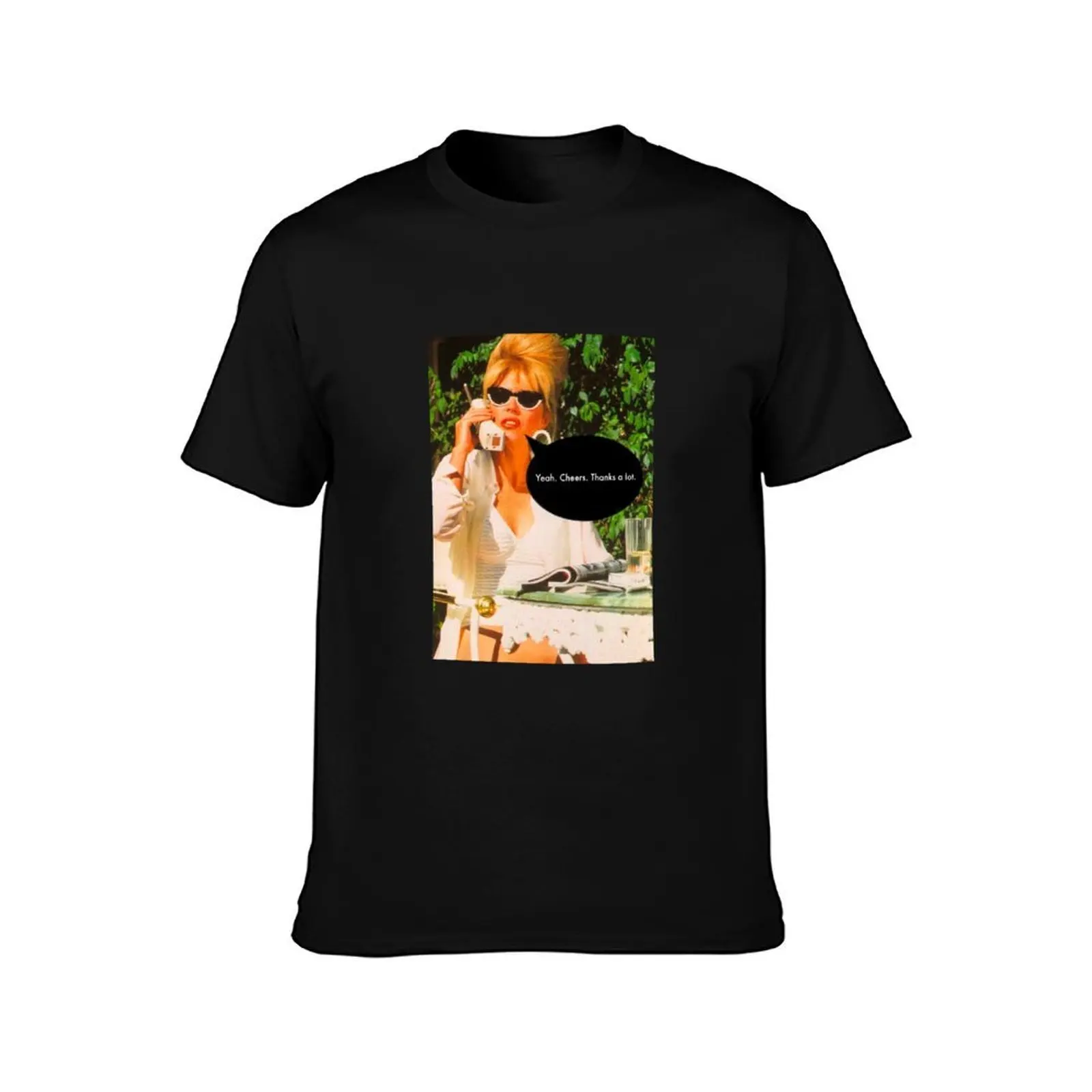 Patsy Says Cheers T-Shirt, Summer Casual Cotton Tee, Oversized Streetwear Tops, Vintage Graphic Print, Loose Fit Short Sleeve
