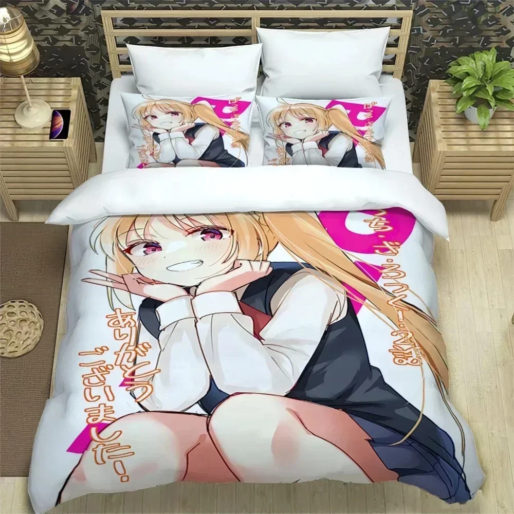3D Print Anime Bocchi the Rock Kessoku Band Bedding Set Bedroom Soft Modern Bedspreads Comefortable Duvet Cover Quilt Pillowcase