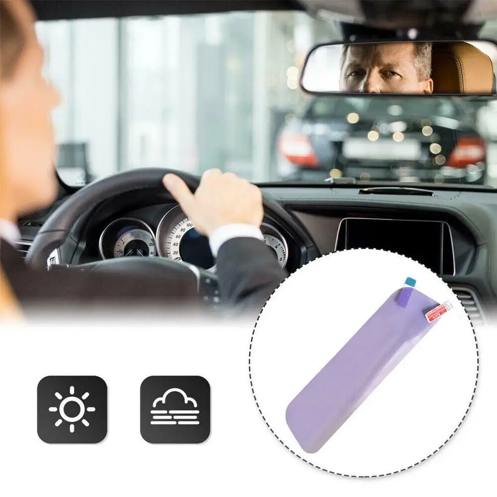 

Universal Car Interior Rearview Mirror Anti Fog Reversing Blocking Anti-glare Film Protective Film For Car Sticker Accessor T2O2