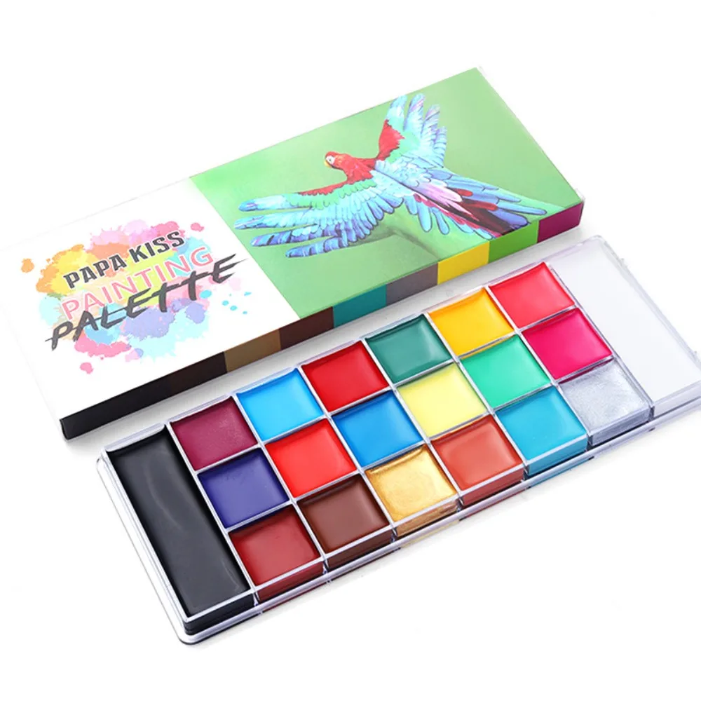 

Multicolour Body Face Painting Kit Makeup Waterproof Body Art Painting Tattoo Clown Face Painting Palette Gift
