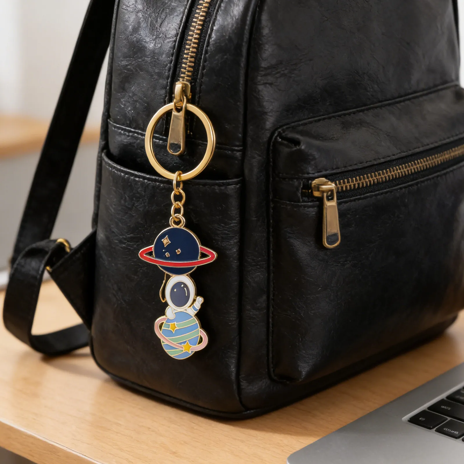 5Pcs Cute Astronaut Keychain Pack Space Themed Keyring with Detailed Metal Pendant for Men Collectors Bag Purse Car