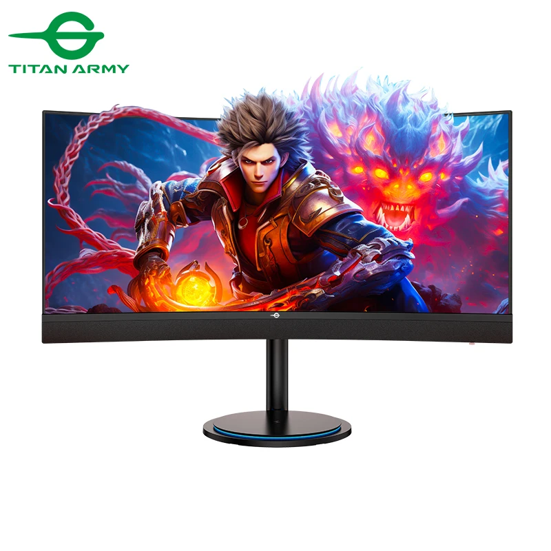 ゲーミングモニター タイタンアーミー タイタンアーミー-湾曲したゲームモニター,34インチ,4k165hz,hdr400,超