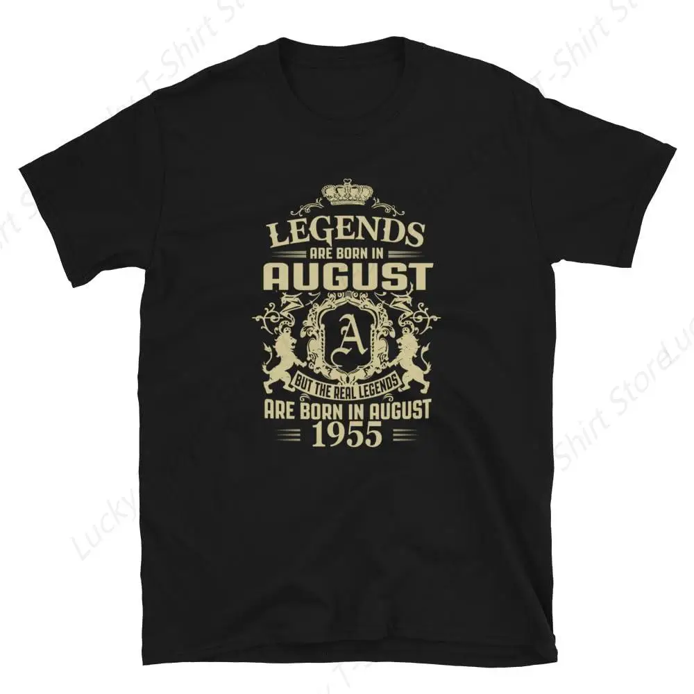 August Legends 1955 Shirt Gift Birthday Vintage Mens Clothing for Daily Casual Outdoor Shirts Streetwear Tee Tops