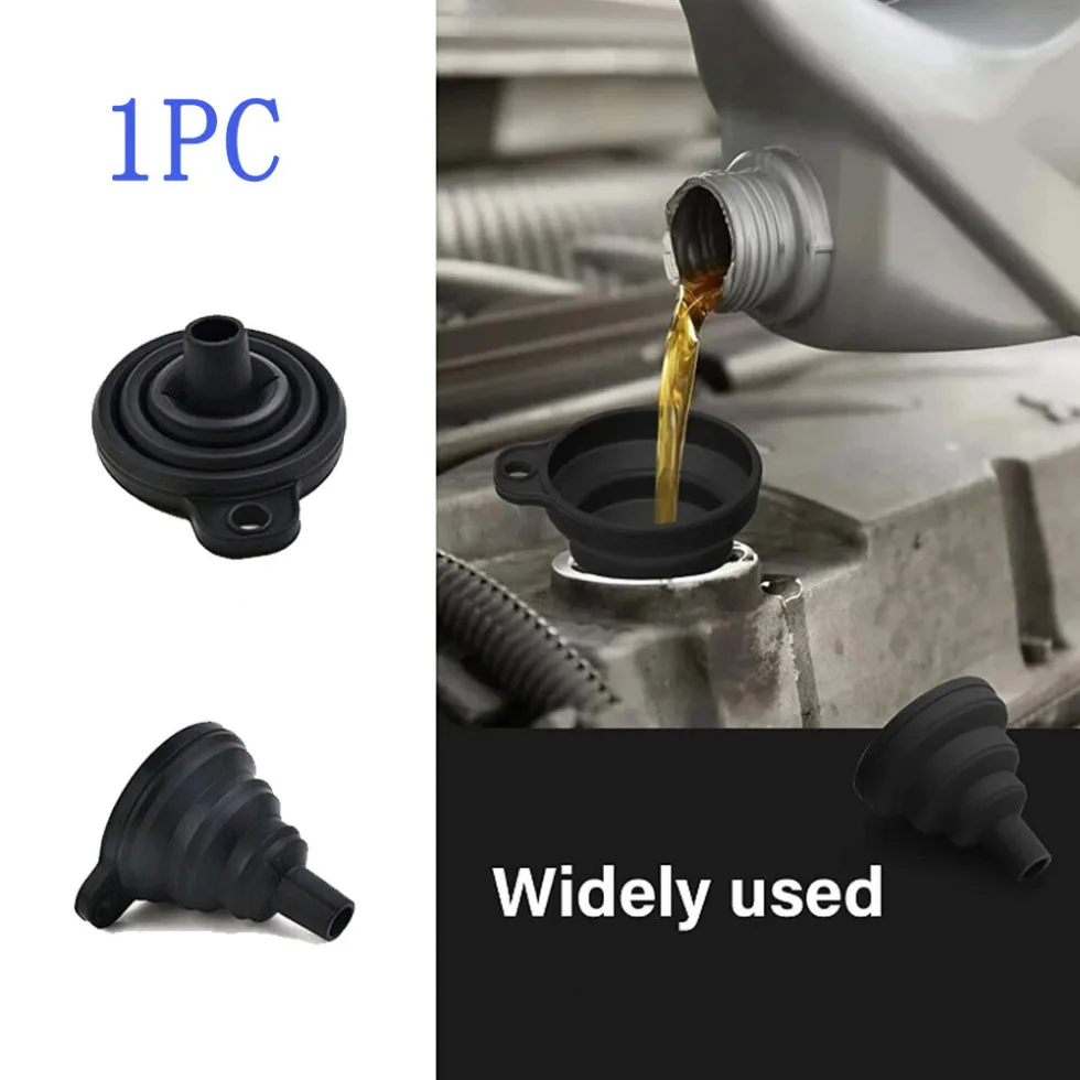 

1pc Car Accessories Car Silicone Liquid Funnel Washer Fluid Change Tools Universal Auto Engine Oil Petrol Change Funnel Foldable