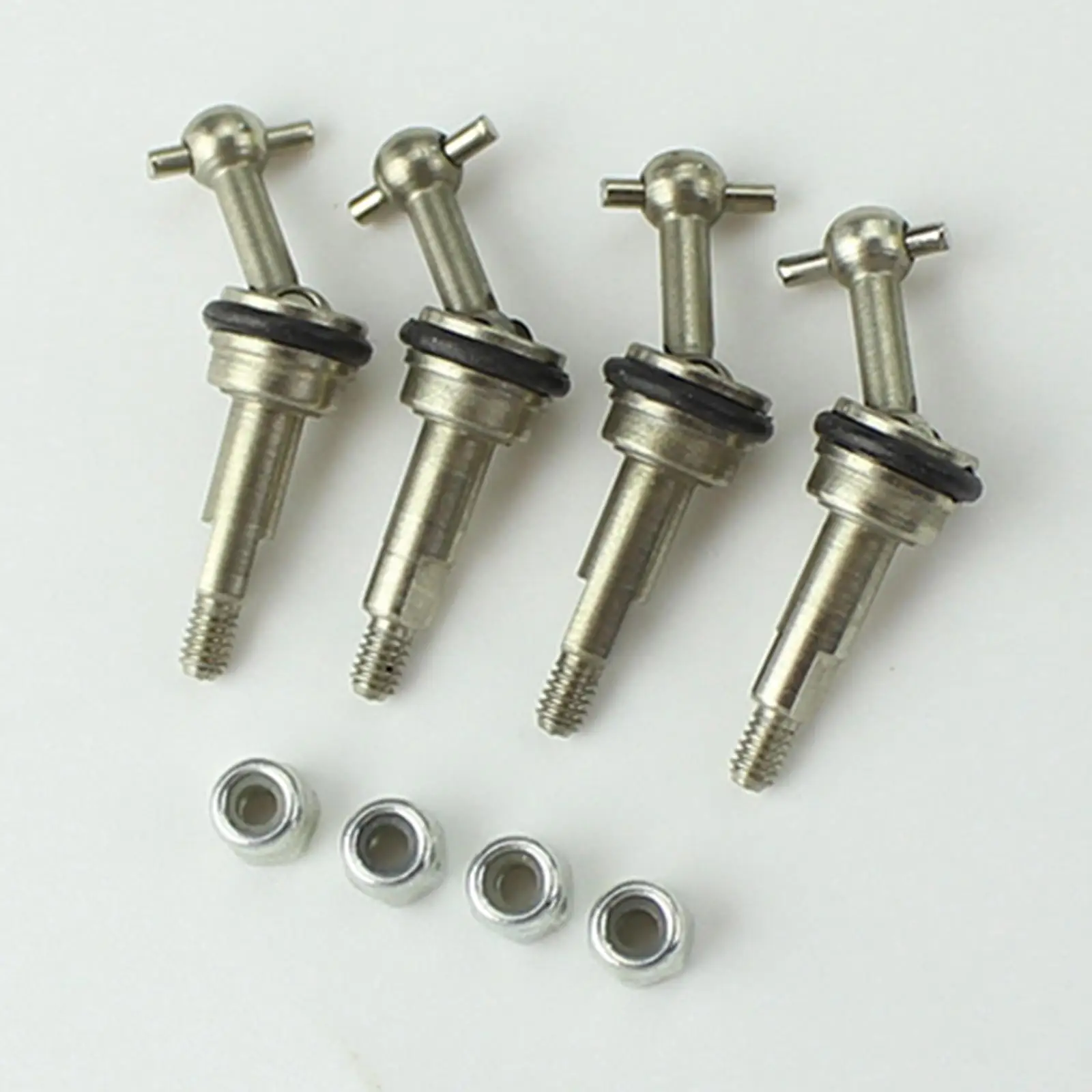 4PCS Metal Universal Driveshafts Dog Bone Replacement Part for WLtoys K969 K979 K989 K999 P929 P939 1:28 RC Car Car