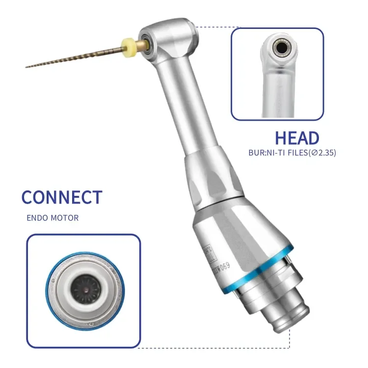 Factory Low Price 1:1 contra angle handpiece den  tal root canal  compatible with woodpecker endo motor