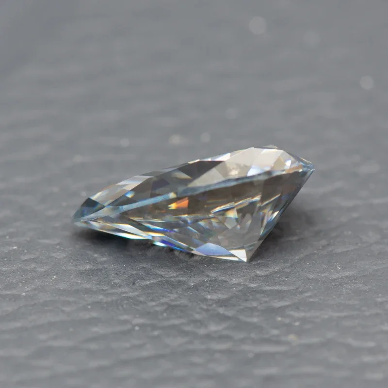 

Moissanite Pear Cut Gray Color Lab Diamond Diy Charms Advanced Jewelry Ring Earring Lab Grown Gemstone with Certificate