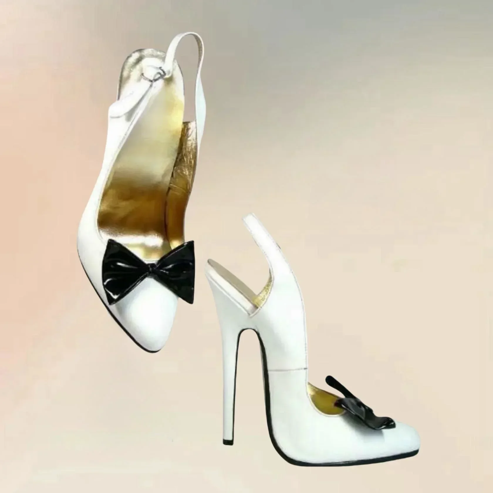 

Red Bow Knot White Peep Toe Super High Heel Pumps Buckle Strap Women Shoes Thin High Heels Party Feast 2026 Zapatos Para Mujere