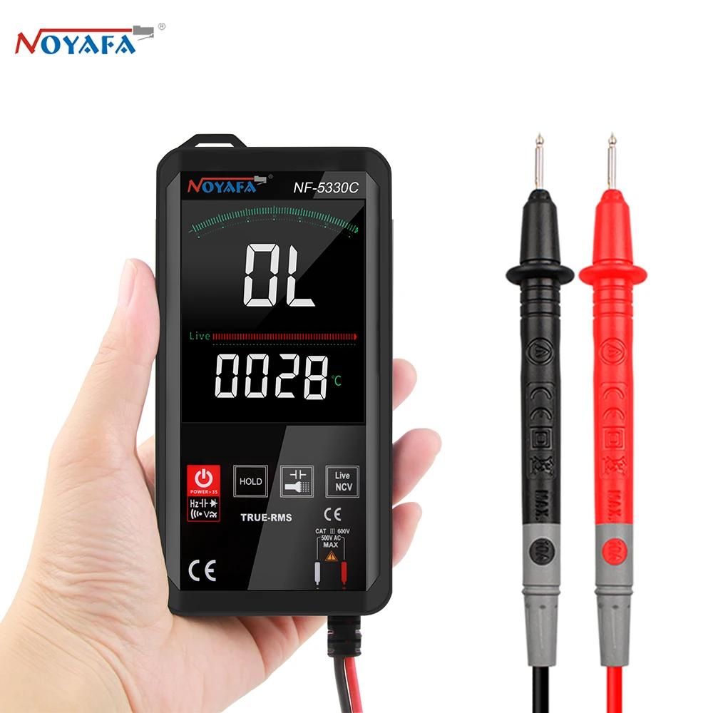 NOYAFA NF-5330A/C Smart Multimeter Digital Professional DMM Tester HD Color Screen Ultrathin Intelligent OHM NCV Voltage Meter