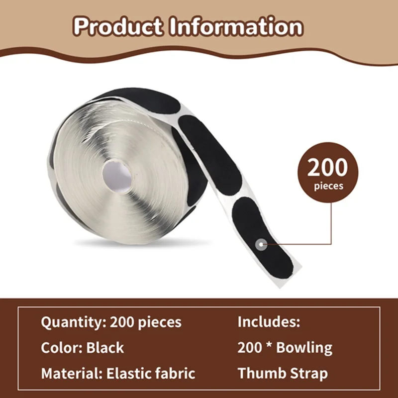 

200 штук эластичной защитной ленты для пальцев и большого пальца для боулинга, аксессуары для боулинга