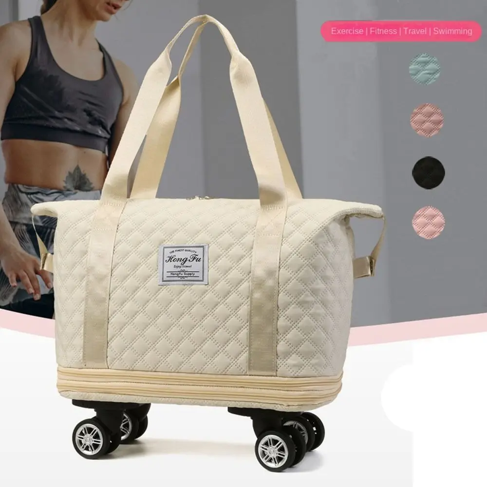 

New Expandable Duffle Pack Foldable Universal wheel Handbag Rolling Multiple Pocket Business Travel Bag