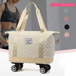 New Expandable Duffle Pack Foldable Universal wheel Handbag Rolling Multiple Pocket Business Travel Bag