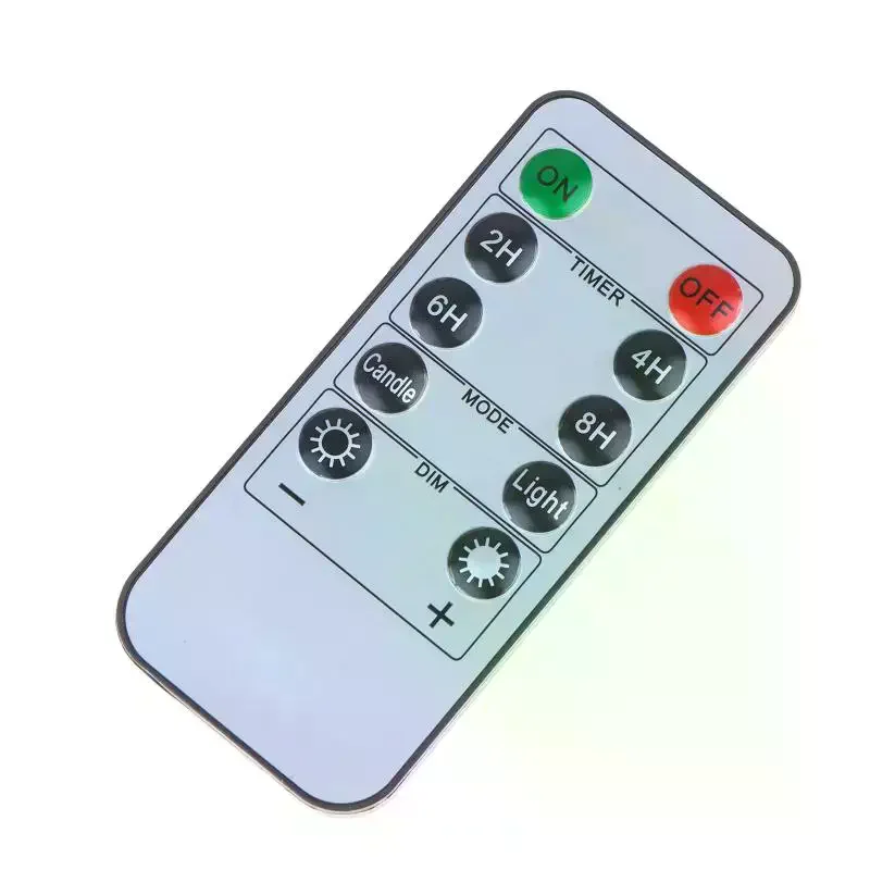 Candle Remote Control 10-Key Battery Operated Remote Control With Timer For Realistic Flameless LED Candles Events Tealight LED