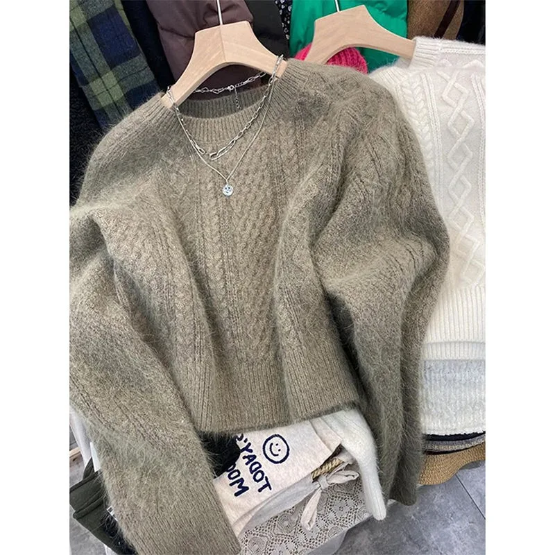 

Autumn and Winter New Interior Base Sweater Knitted Sweater Round Neck All Match Sweater Women's New Versatile Fashion Top