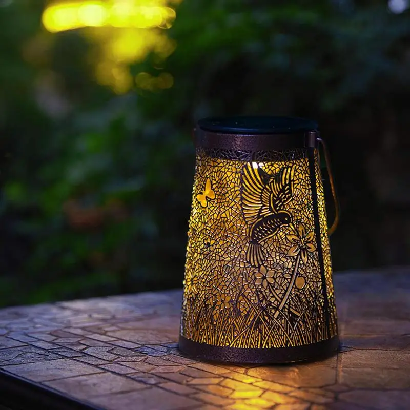 Outdoor Solar Lanterns Outdoor Lights Solar Lantern Waterproof Decorative Lanterns Solar Lights Hummingbird Dragonfly Solar