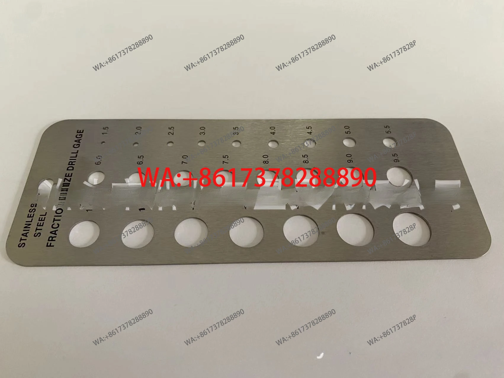 Stainless Steel Metric Bit Gauge 1.5-13 mm Diameter Gauge 24 Hole Aperture Diameter  Porous Gauge