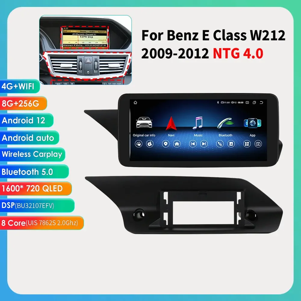 10.33'' Android autoradio voor Mercedes Benz W212 NTG 4.0 4.5 5.0 2009-2016 E-Klasse E200 E230 E260 E300 S212 Carplay 4G Bluetooth