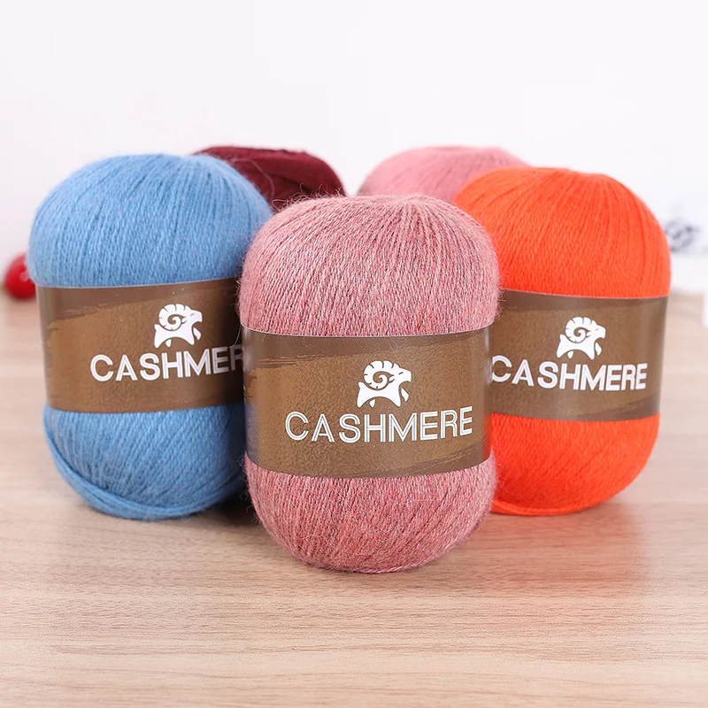 6 Skeins of Yarn, Cashmere Yarn for Hand Knitting, Self-knitted Cashmere