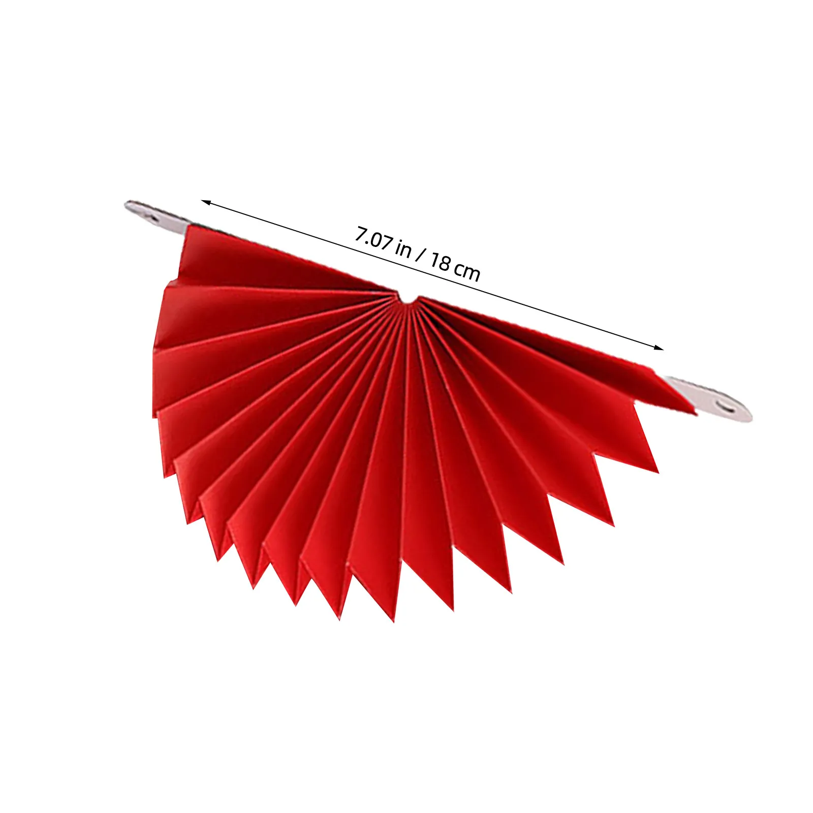 6Pcs Chinese Red Folding Fans Decorative Fan Ornaments Creative Festival Party Folding Fan Prop Gift Ornament Party Decoration