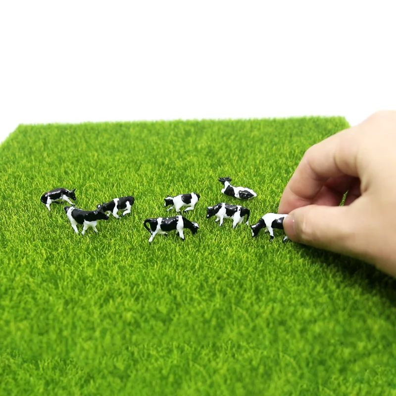 1 to 10pcs 1/87 Miniature Cow Ox Bull Cattle Figurines Farm Models Fairy Garden Sandbox Landscape Action Figures Toys Ornaments