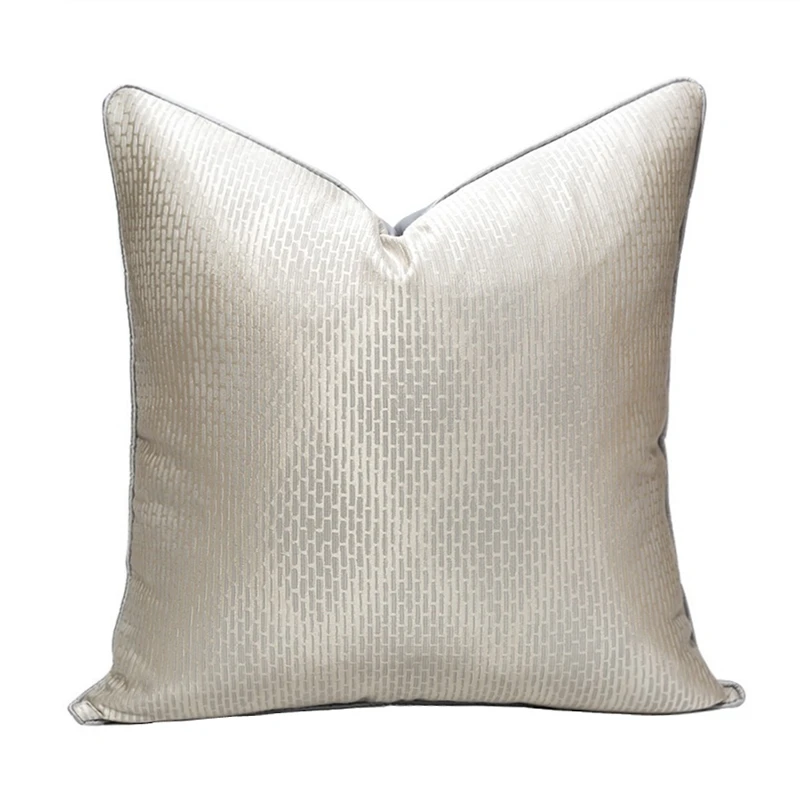 Modern Luxury Pillow Cover Litchi Stria Ivory Woven 45x45cm Home Decorative Sofa Chair Gift Cushion Case 1 Piece Pack