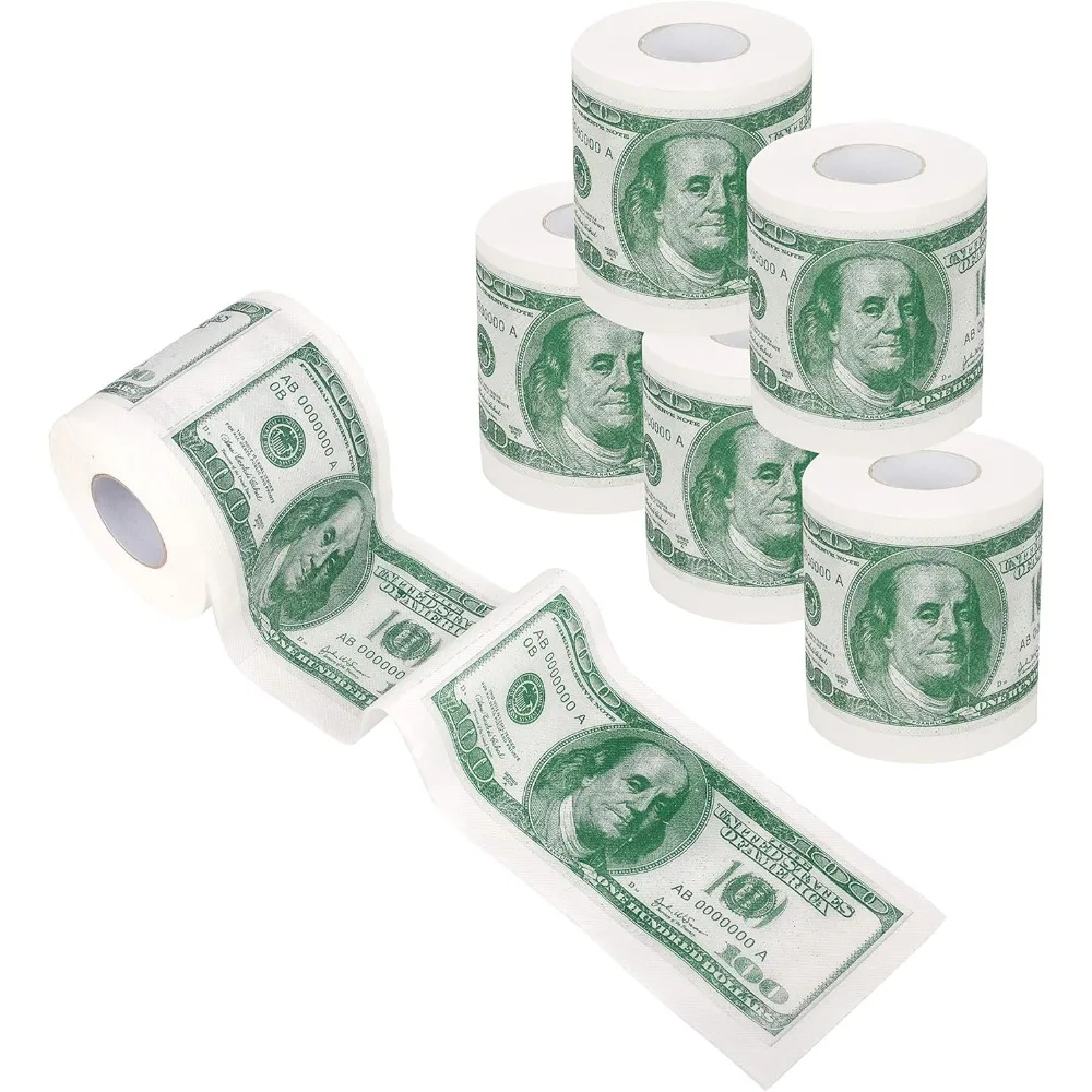 Creative Funny Printed Toilet Paper One Hundred Dollar Pattern Eco-friendly Toilet Paper Household Kitchen Cleaning Paper Towels