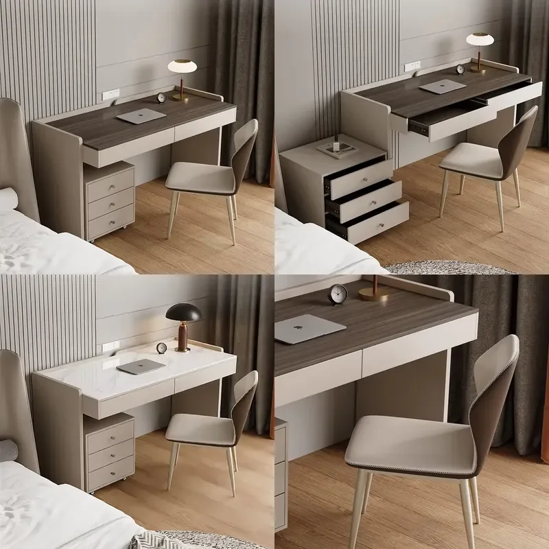 Modern Style Office Desk with Storage Drawer Computer Desk Home Living Room Dining Room Salon Consultation Desk