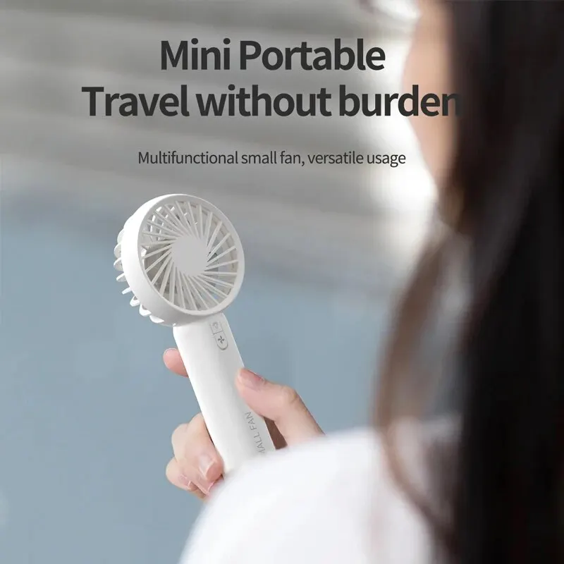 

GGbingo Portable Fan Mini Fan Handheld USB Rechargeable 3 Speed Fan With Standing and Charging Light for Bedroom Camping