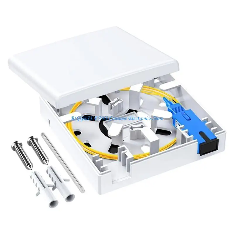 Boîte jonction Fiber optique, plaque murale large Compatible pour les murs type 86, conception facile