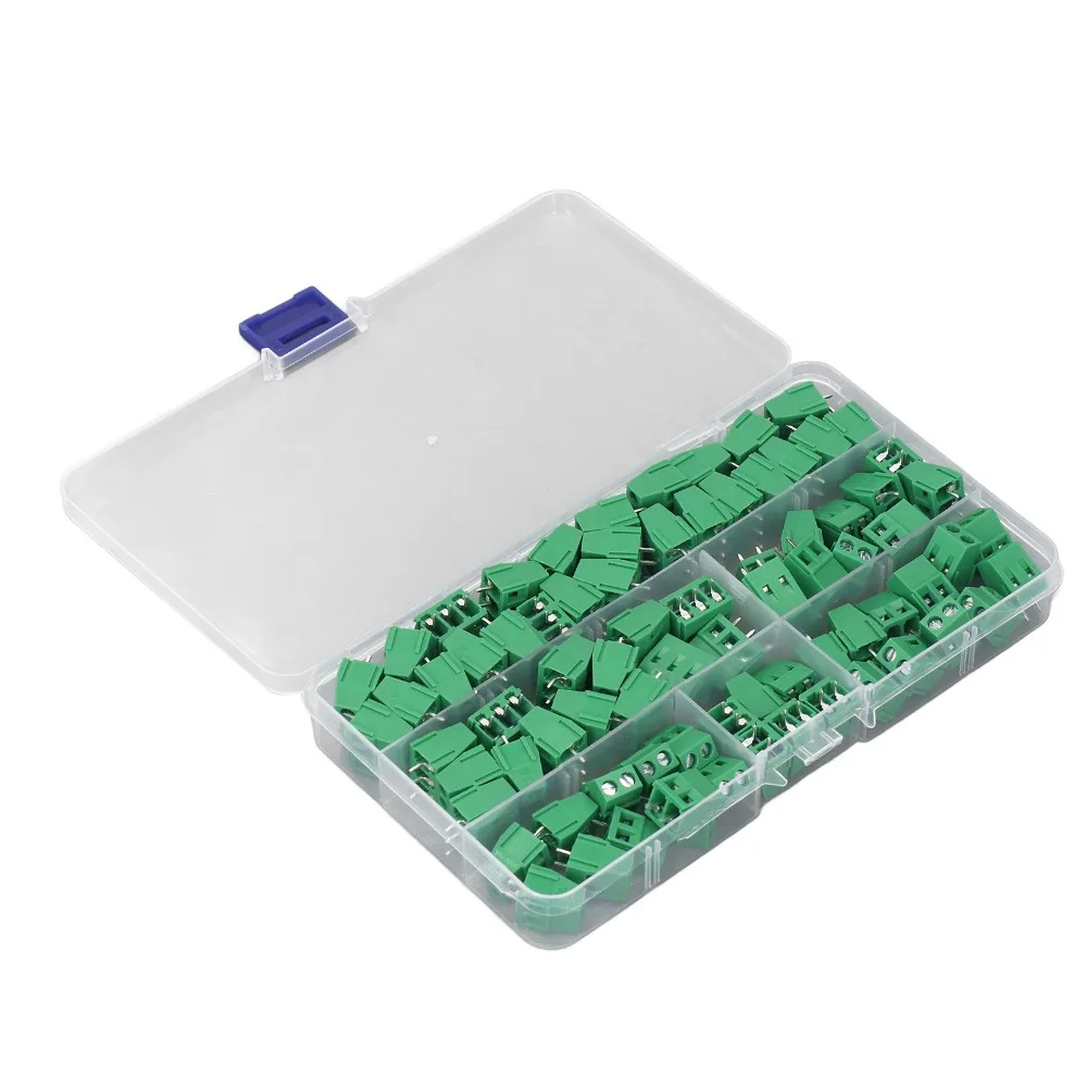 

80PCS KF128 2P 3P Screw Terminal Block 5mm Pitch Universal Wiring Terminal Connector PCB Mount Terminal Electronics Projects