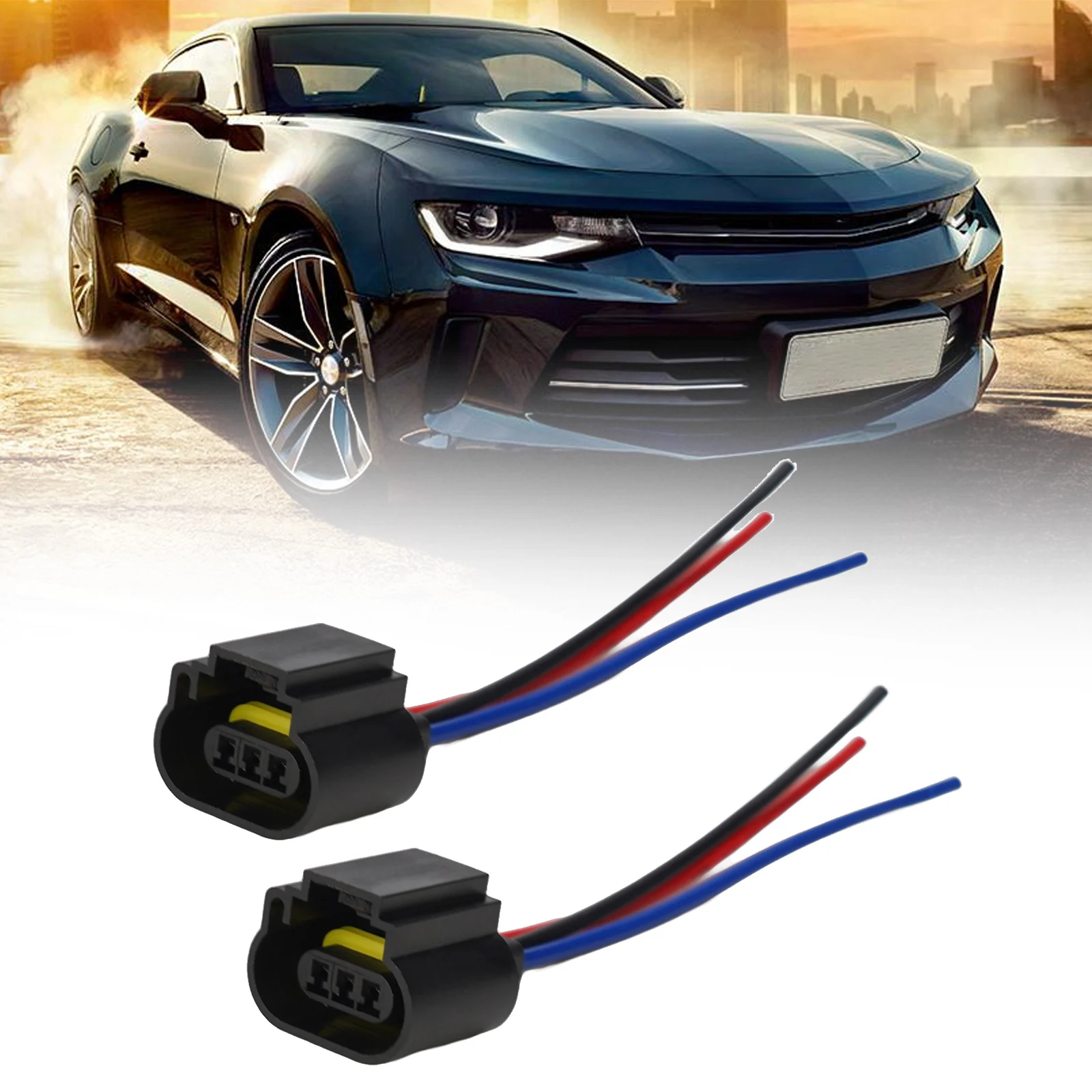 

2 Pcs Wire Harness Adapter Accessories Connector DC12V Female Socket H13 9008 Type Bulbs Headlight LED Plug New Useful