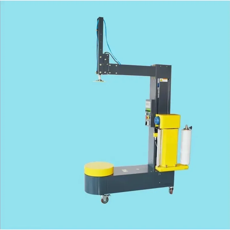 Hot-selling Small Automatic Palletless Packaging Machine for Airport Luggage and Cardboard Boxes Pre-stretch Packaging.