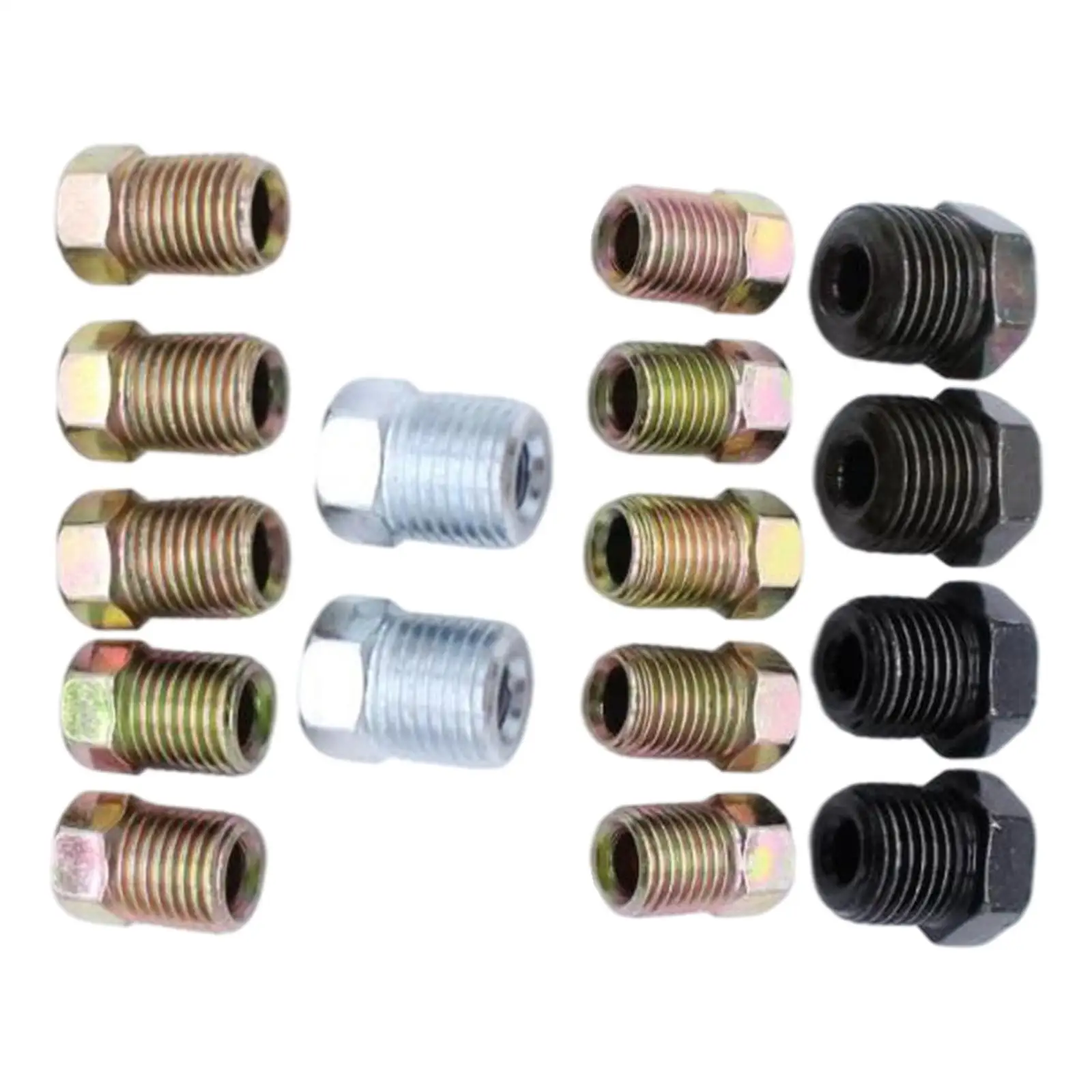 16 ชิ้น Inverted Flare Tube Nuts อะไหล่รถยนต์ Fitting Assortment 2x1/2 "-20