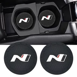 Car Anti Slip Mat Car Water Cup Slot Car Coaster Decoration Sticker Interior Accessories For Hyundai N Line Sonata  Auto Styling