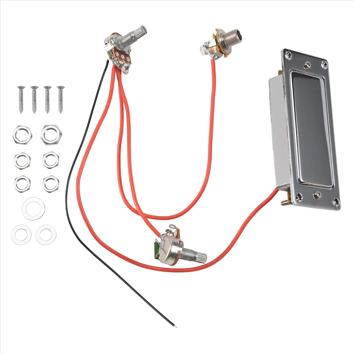 【CYBER MONDAY】Electric Guitar Prewired Double Coil Humbucker Guitar Pickup Harness Kit with 500K Potentiometer Volume Tone Pots