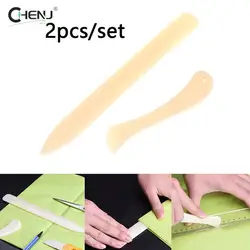 New 2Pcs/set Bone Folder Craft Tools Leather Scoring Folding Creasing Paper Accessory