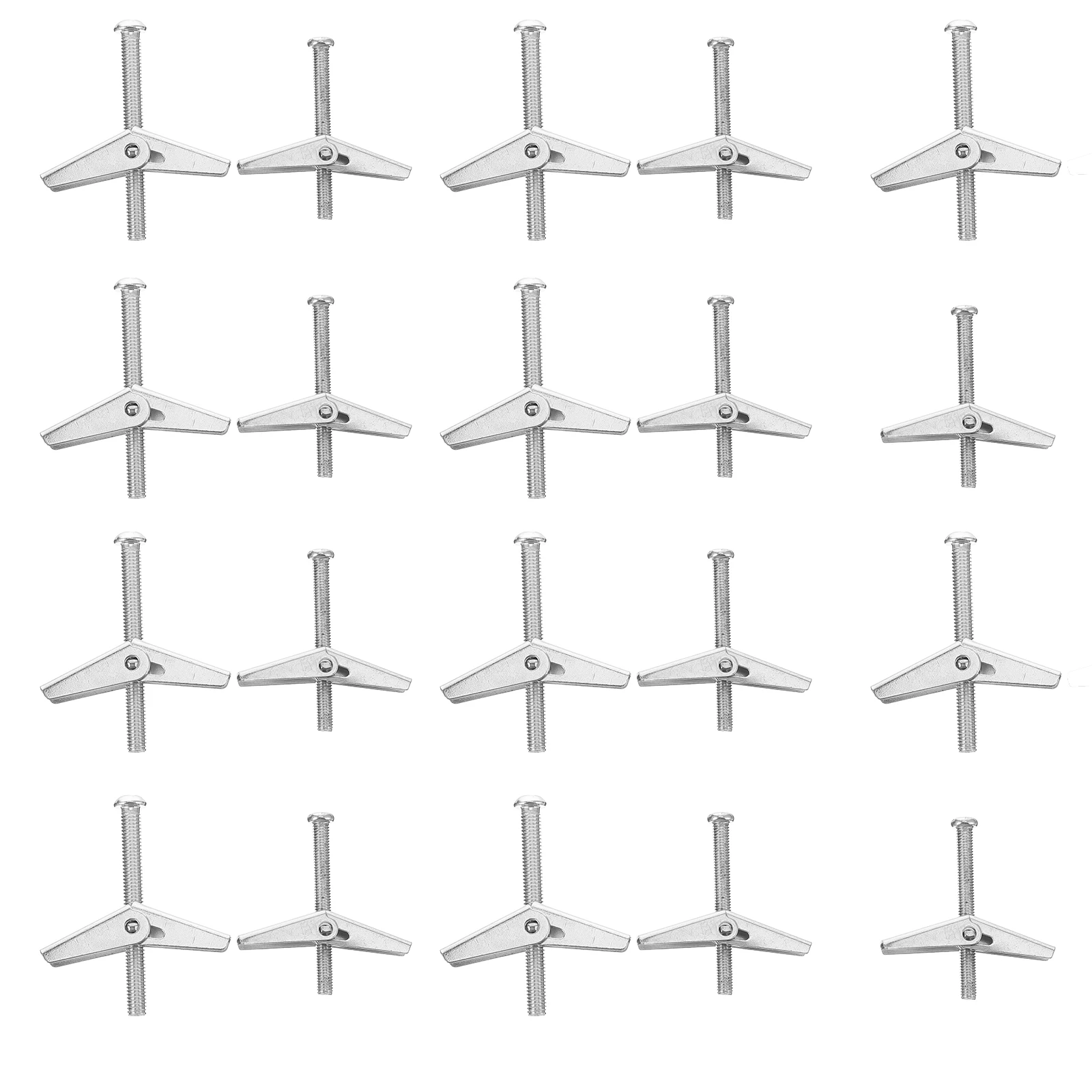 

20pcs Premium Toggle Bolts Drywall Heavy Duty Winged Anchors Hollow Wall Fasteners Screw Cup Kit Mirrors Shelves Curtain Rods