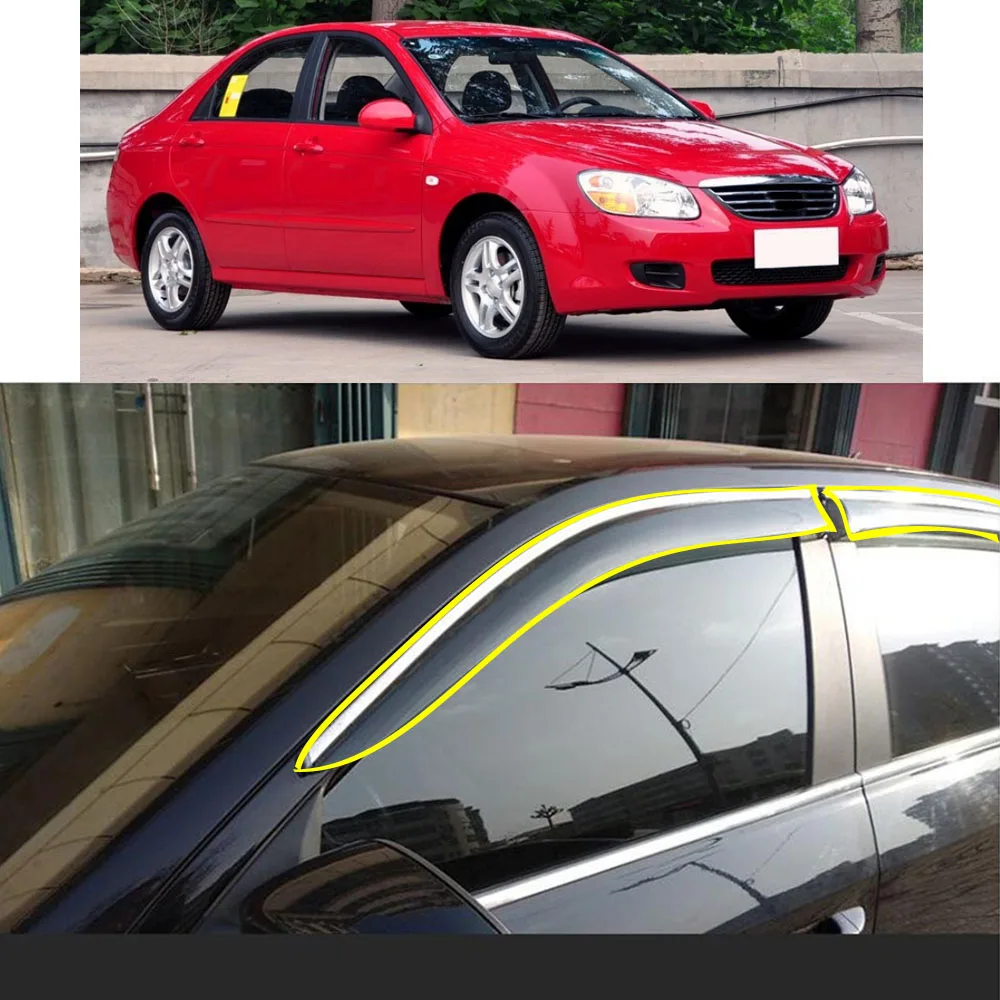 

Car Sticker Plastic Window Glass Wind Visor Rain/Sun Guard Vent For KIA Cerato Sedan 2007 2008 2009-2010 2011-2012 2013-2015