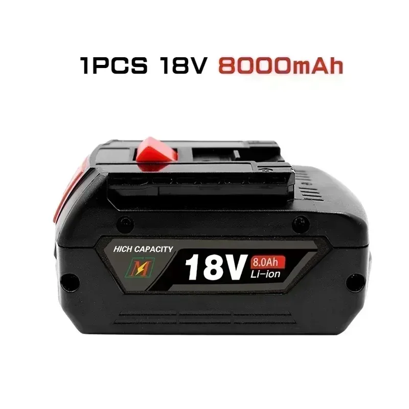 

18V Rechargeable Power Tool Battery 8.0AH For Bosch professional replacement with LED For Bosch quick charger 14.4V-18V