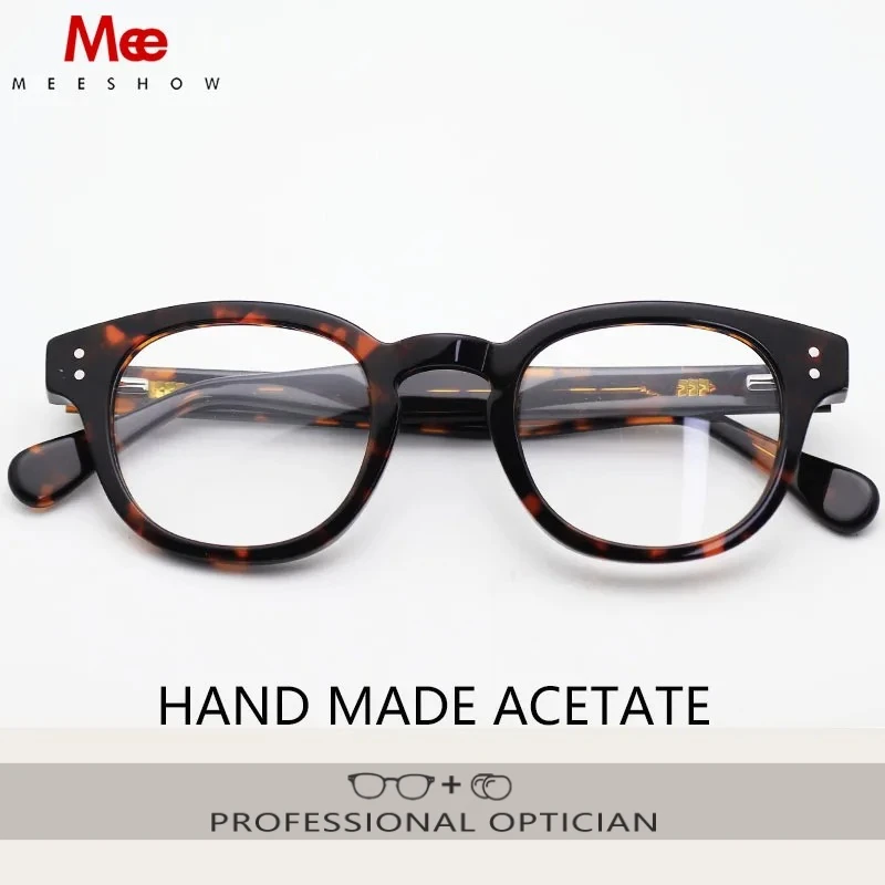 MEESHOW Prescription Glasses Offical DESIGN Acetate Glasses Handmade Men Women Quality Myopia Customize Optical Eyewear 1513