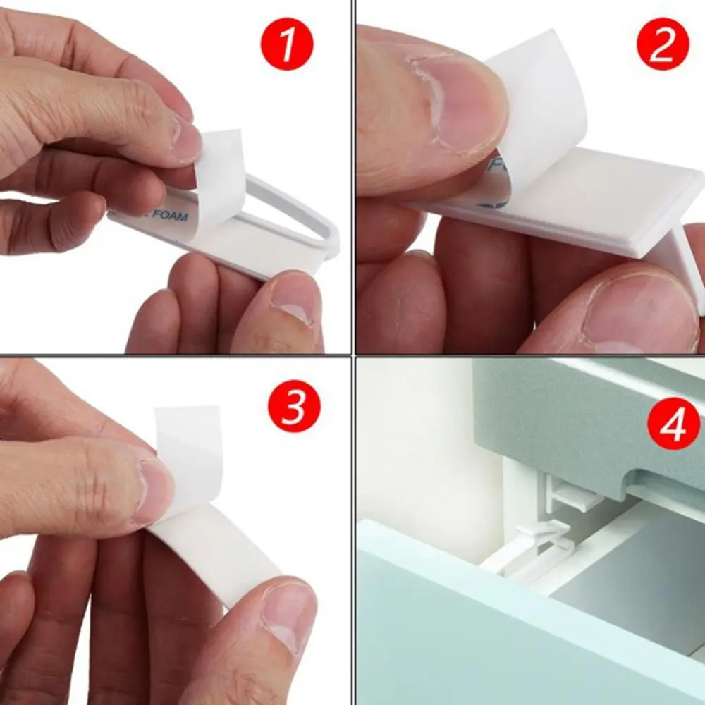 4pcs Protection Infant Safety Cabinet Lock Lock Door Locks Baby