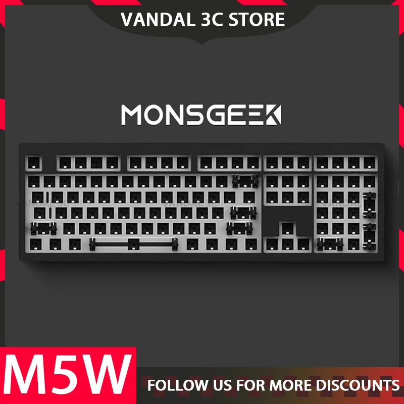 

Monsgeek M5w Mechanical Keyboard Kit 3mode Rgb Hot-Swap Cnc Aluminum Alloy Wireless Bluetooth Customization Pc Gaming Keyboard