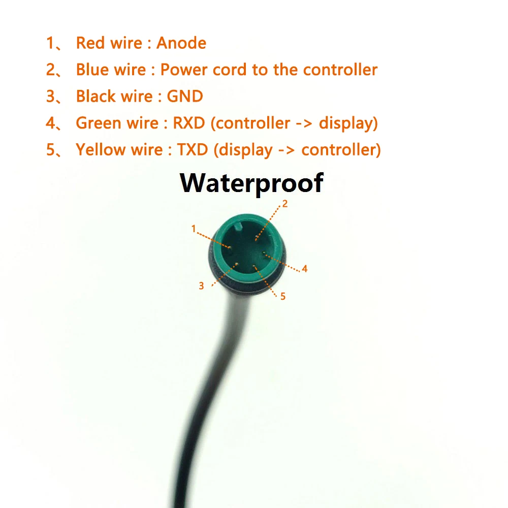 UKC1 Display colorato impermeabile per controller Sabvoton, protocollo al litio, n. Protocollo 2, 3,5 pollici, TFT, 36 V, 48 V, 60 V, 72 V