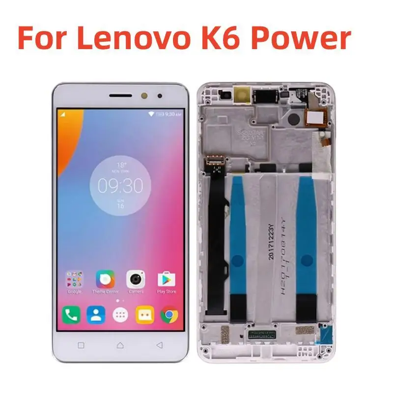 

OEM LCD Screen for Lenovo K6 Power Digitizer Full Assembly with Frame For Lenovo K6 Power LCD