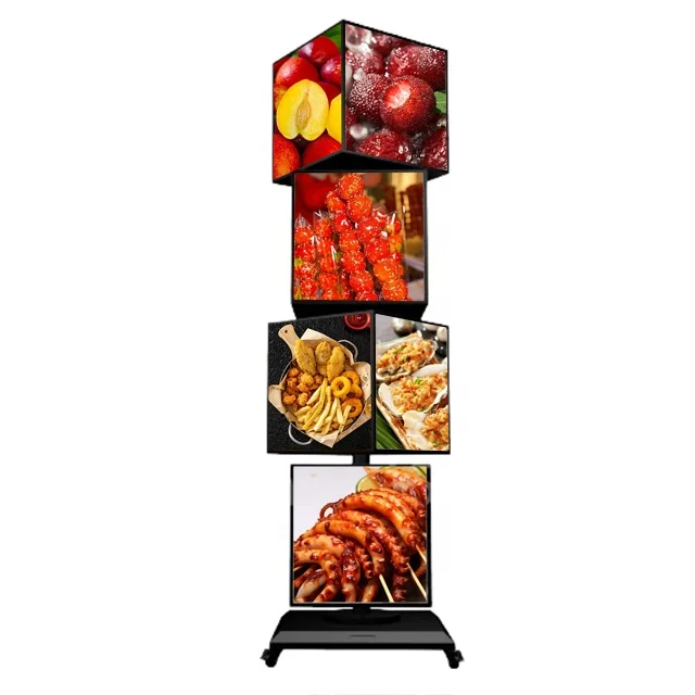 *Rotating Light Box Poster Frame Display Signage Advertising Outdoor Square Rotating Acrylic Led Light Box Sign for Business