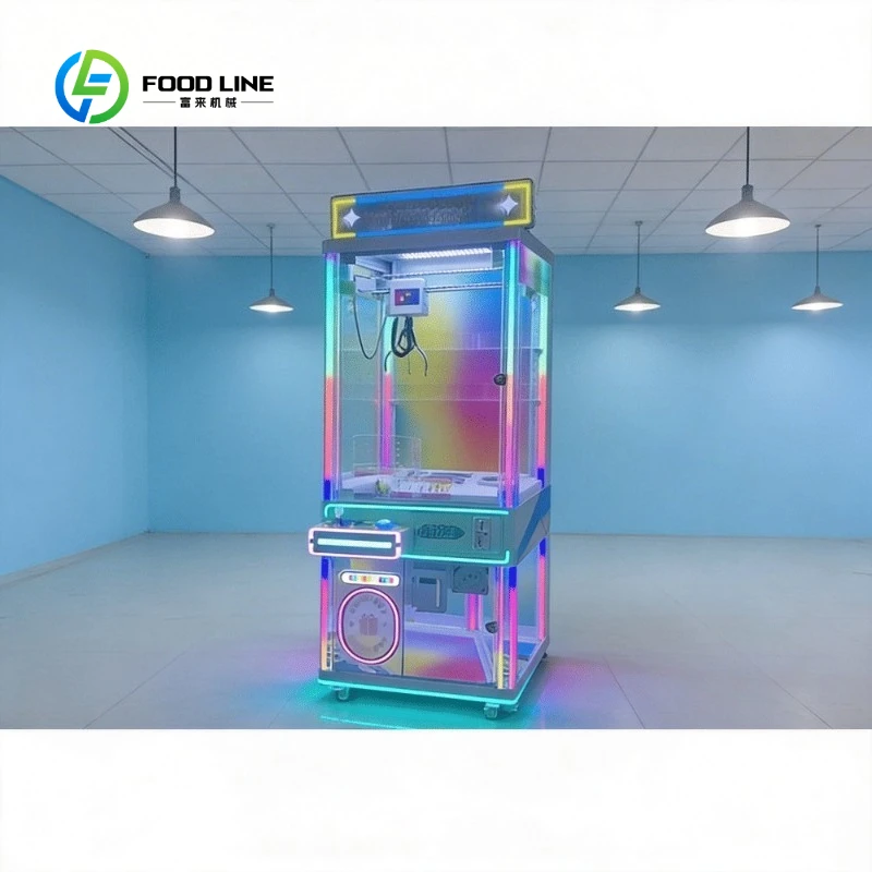 Full Glass Coin Operated Claw Crane Machine Commercial Doll Grabber Adjustable Claw Tension For Business Use