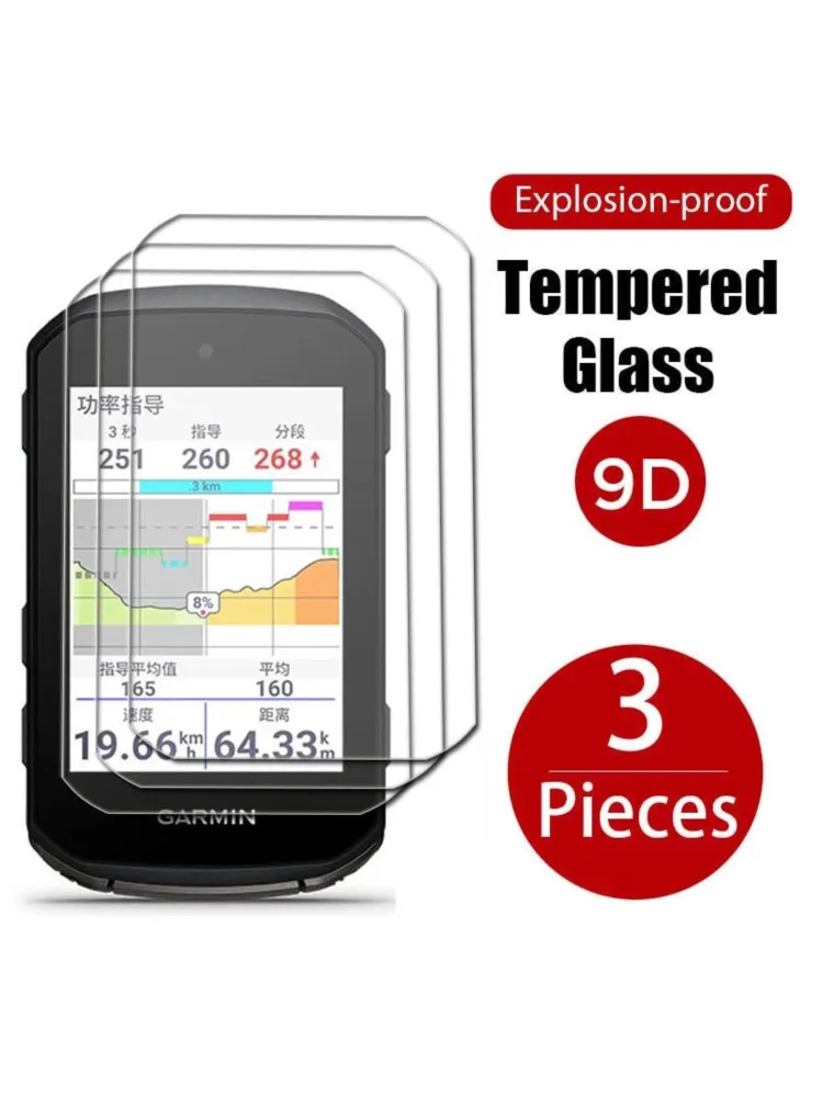 AliExpress Gambit-LCL 3PCS 9H HD Original For Garmin Edge 550 850 Tempered Glass Protective On Edge550 Edge850 Bicycle GPS Screen Protector Cover Film
