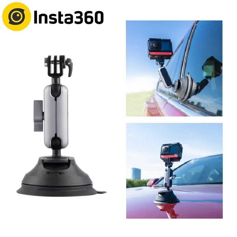 PGYTECH Suction Cup Car Mount  Accessories For Insta 360 X4 X3 / ONE X2 / ONE RS / R / ONE X Action Camera For GoPro