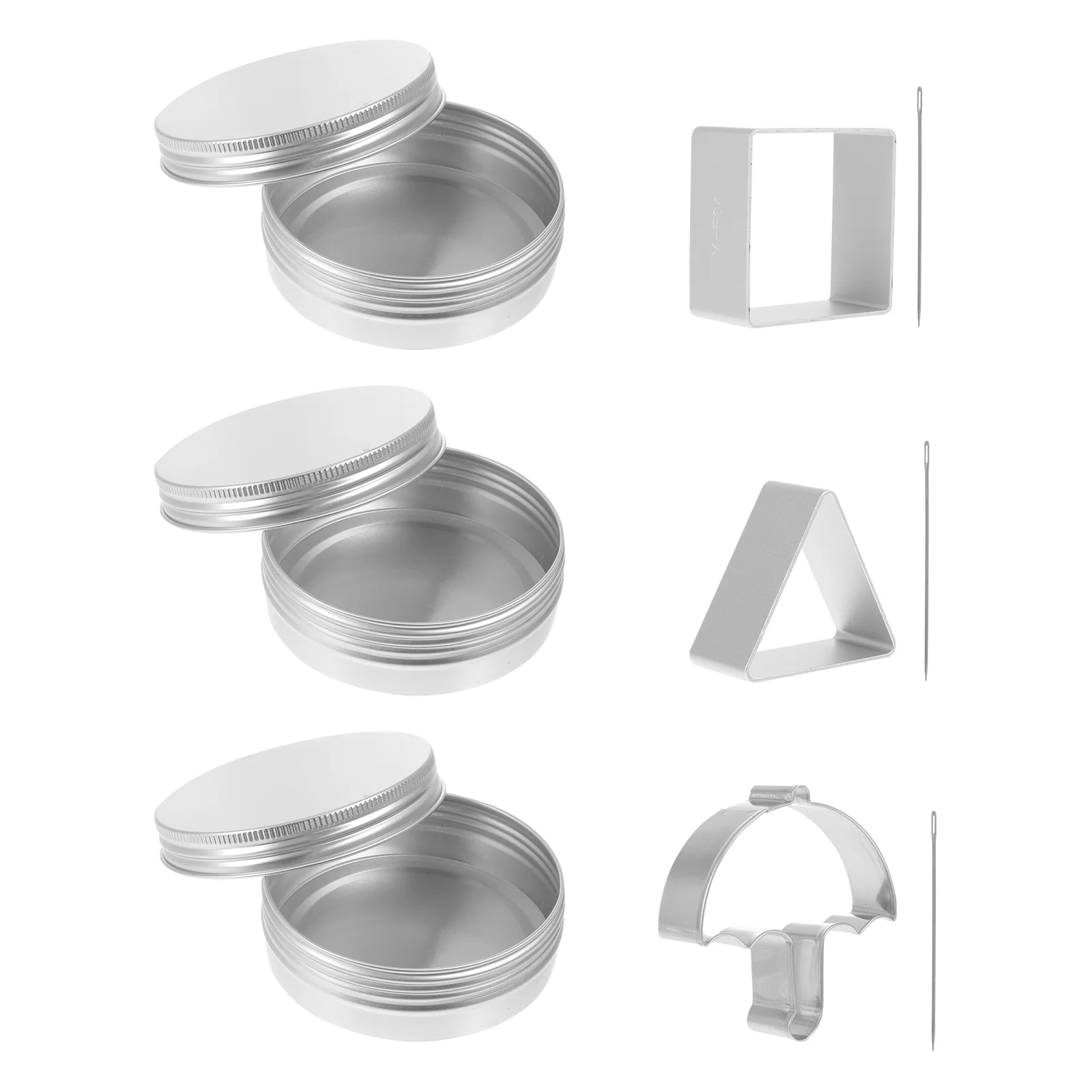 

3 Sets Biscuit Mold Chocolate Molds Candy DIY Pastry Cookie Making Tool Aluminum Press