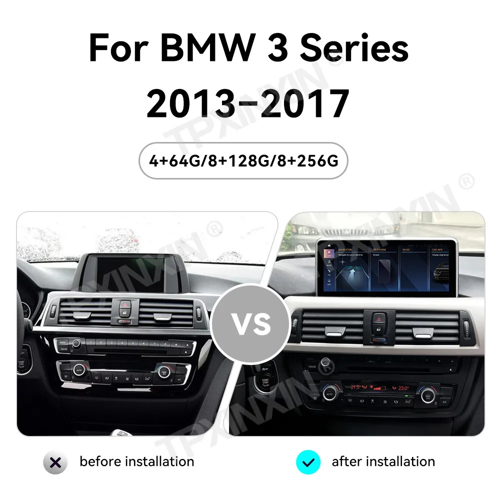 For BMW 3 Series 4GT 2013 -2019 Android Car Radio Multimedia Video Player Wireless Carplay Autoradio Stereo GPS Navi Head Unit